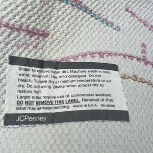 JCPenney Multicolor Embroidered Vintage bath Toilet rug